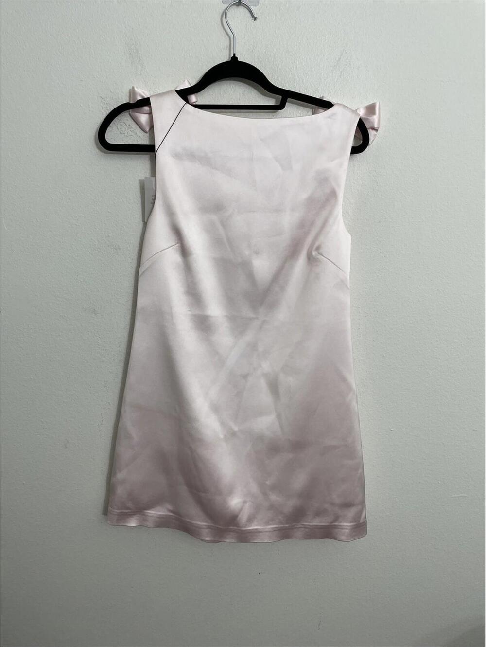 Majorelle Chiara Mini Dress Charmeuse Heavy Satin Ballet Pink  XS  $228msrp - Picture 6 of 8